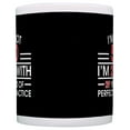 thumbnail image 3 of ThisWear 50th Birthday Gifts for All Not 50 I'm 21 with Perfect Practice Dad 11 ounce Coffee Mug Black, 3 of 4