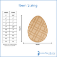 thumbnail image 4 of Wooden Eggs for Easter Crafts, Plaid, 7-Inch, 1/8 Inch Thick Wood Cutouts, Pack of 5 for Basket Stuffers/Ornaments, by Woodpeckers, 4 of 5