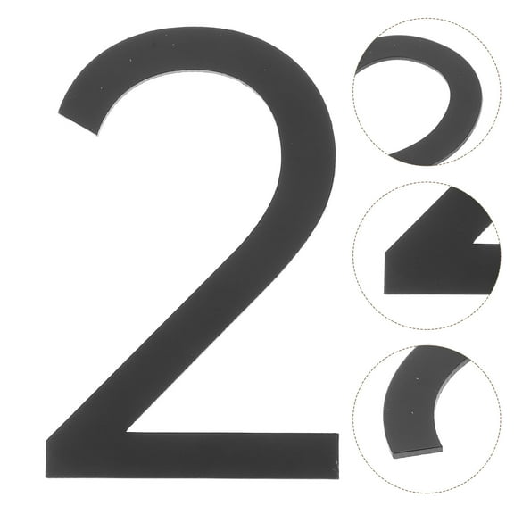 Niceauty Acrylic House Number Black 1Pcs