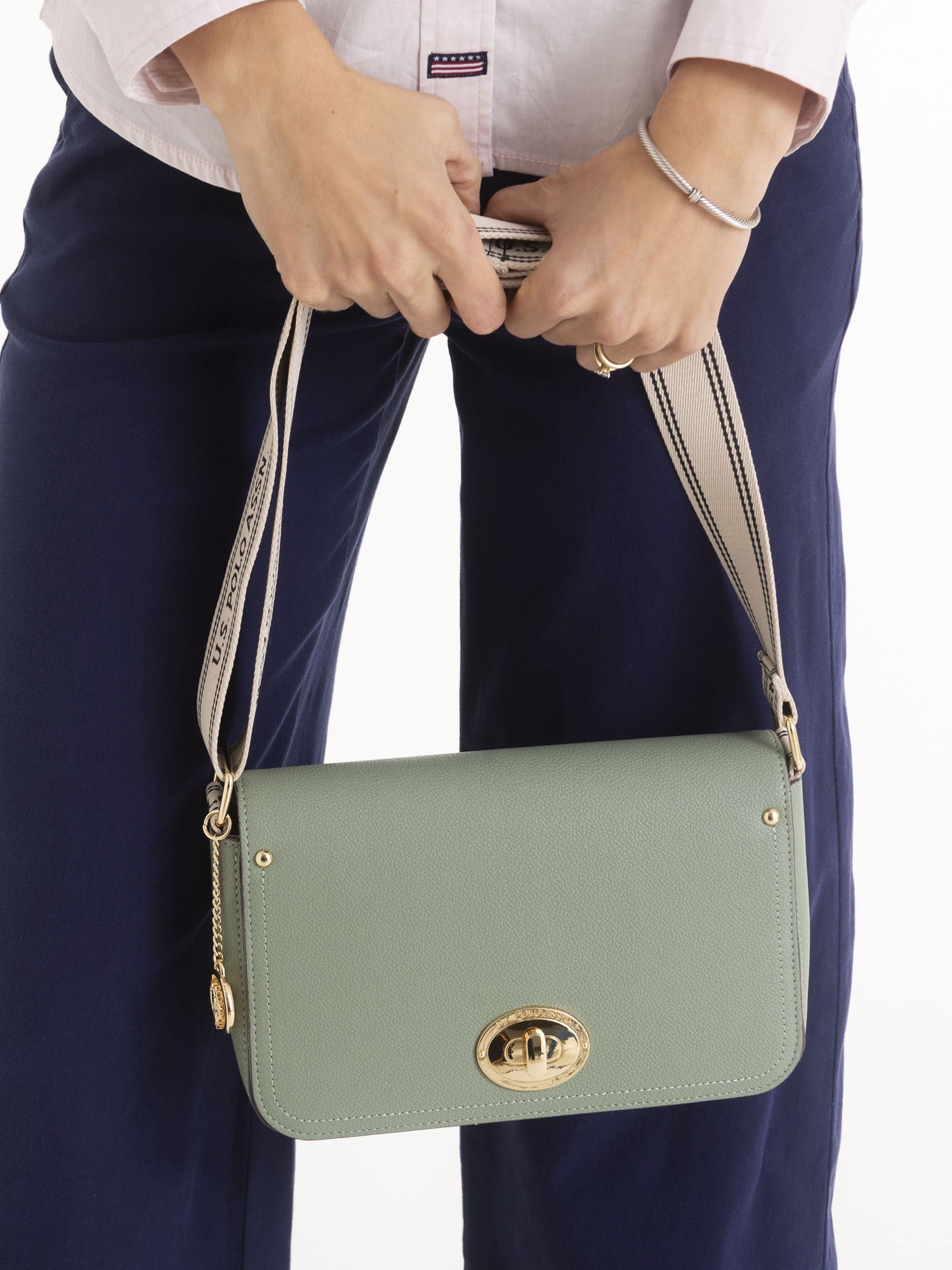 U.S. Polo Assn. Women's Flap Crossbody, Mint