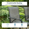 thumbnail image 4 of Sophia & William Set of 4 Outdoor Swivel Metal Bar Stools Patio Height Textilene Chairs, Dark Gray, 4 of 6