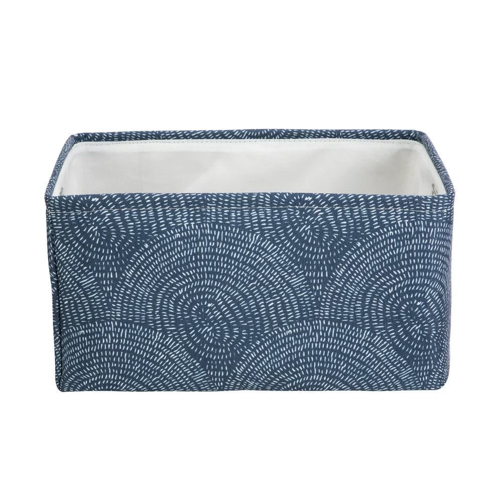 Mainstays Blue Burst Canvas Storage Basket with Handles