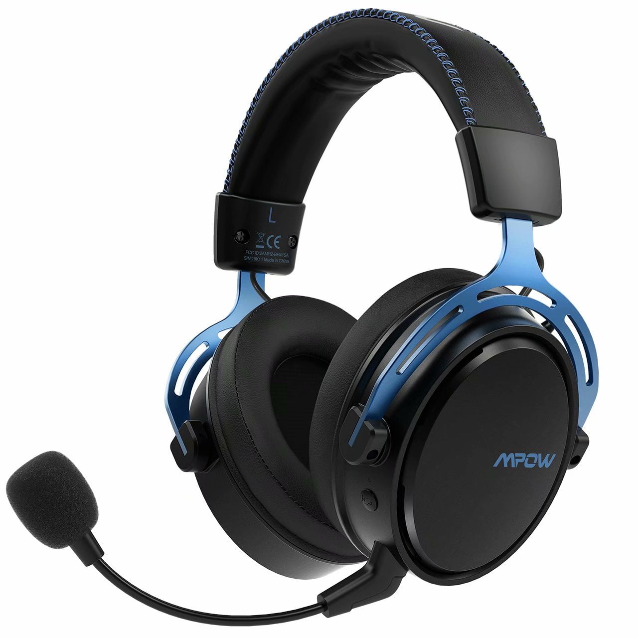 Mpow Gaming Headset for PS4, PC, Xbox One, Wireless Stereo Gaming Headset with Detachable Noise Cancelling Mic, Memory Foam, Premium Leatherette, Surround Sounds, USB Transmitter Included, PC, Switch
