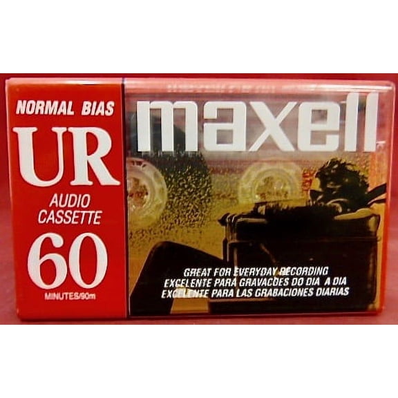 UR 60 Maxell Audio Cassette Normal Bias IEC Type I EQ 120 90M/285FT 60 Minutes