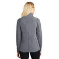 thumbnail image 2 of Port Authority Ladies Heather Microfleece Full Zip Jacket-L (True Navy Heather), 2 of 6