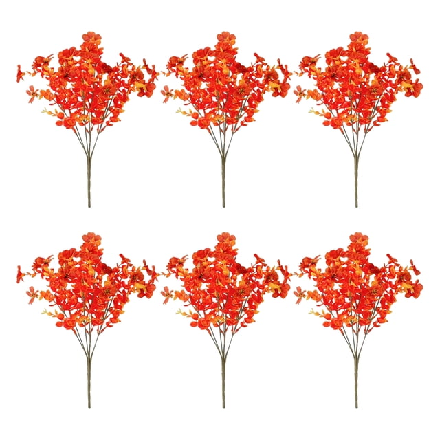 Flor artificial de otoño de 7 tenedores, flor falsa para el hogar, boda, fiesta, centro de mesa, decoración de interiores y exteriores con flores artificiales