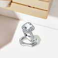 thumbnail image 6 of Bling Jewelry Womens 2CT Cushion Cut CZ Engagement Ring in .925 Sterling Silver with Three-Sided Double Pave Band, 6 of 7