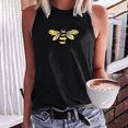 thumbnail image 2 of Moda casual mujer sin mangas impreso damas o-cuello tops chaleco camiseta Pompotops lopia989776, 2 of 5