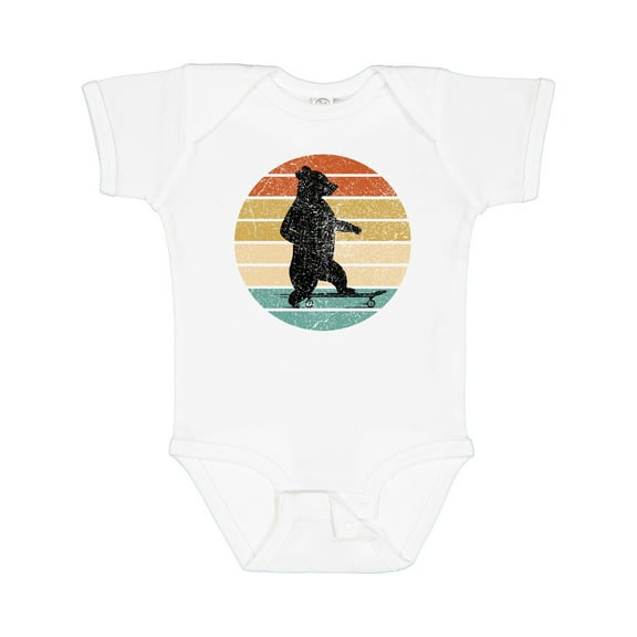Inktastic Skateboard Bear Retro Sunset Boys or Girls Baby Bodysuit