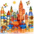 thumbnail image 1 of Set de construcción de azulejos magnéticos HarworLife, 100 unidades, para niños de 3 a 8 años, 1 of 7