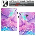 thumbnail image 5 of Smart Case for Samsung Galaxy Tab A 10.1" 2016 Marble Pattern, Premium PU Leather Kickstand Magnetic Wallet Folio Flip Auto Sleep / Wake Case with Card Slots & Elastic Band & Pencil Holder, C, 5 of 5