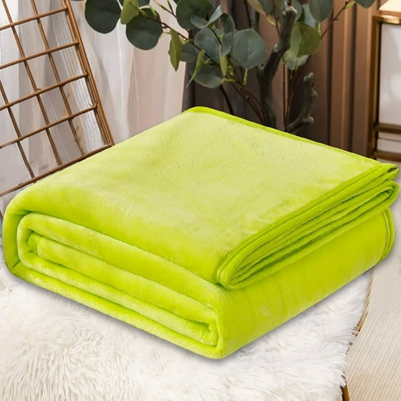 Super Soft Warm Solid Warm Fleece Blanket Rug Sofa Bedding 100x150cm