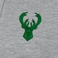 thumbnail image 4 of Men's Antigua Heather Gray Milwaukee Bucks St. Patrick's Day Victory Raglan Pullover Hoodie, 4 of 4