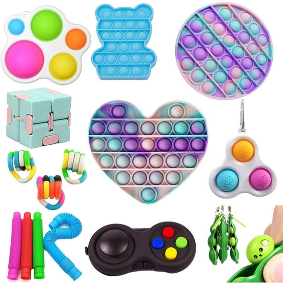Fidget S Pack Sensory Push Pop Bubble Fidget S Pack For Kids Adults With Simple Dimple Stress Relief And Anti-Anxiety Tools Fidget Pack