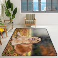 thumbnail image 3 of SKYSONIC Area Rug Cute Golden Retriever Dog Nursery Rug Floor Mat Kids Playing Mat for Living Room Bedroom, 63x48 in, 3 of 6