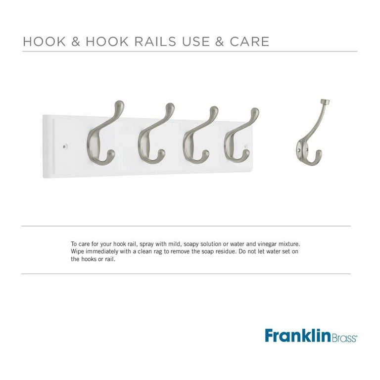 Franklin Brass Curlique Hook - Set of 5, Black 