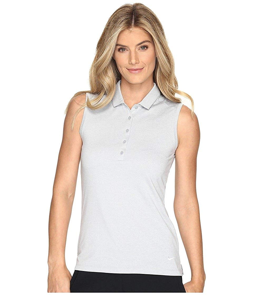Nike Women's DriFit Icon Sleeveless Golf Polo (XLarge, Light Heather