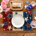 thumbnail image 4 of Sm:)e American Flag Stars 4th of July Placemats Set of 4 12x18 Inch, 4 of 7