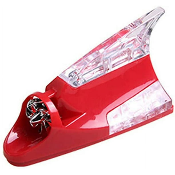 Antena de aleta de tiburón para coche, universal, con luz LED para techo, luz intermitente de advertencia de aleta de tiburón, roja