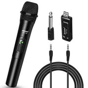 NOVASHION 1/2 Pcs Handheld Wireless UHF Microphone USB Mini Speaker Singing Machine, Cordless KTV Karaoke with Receiver Mic System For Church Home School