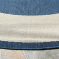 thumbnail image 4 of Safavieh Courtyard Justine Bordered Indoor/Outdoor Area Rug, Navy/Beige, 6'7" x 6'7" Round, 4 of 11