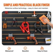 KFFKFF Slatwall Panels Heavy Duty 24H x 48L Garage Wall Organizer Set of 2 Panels, Black