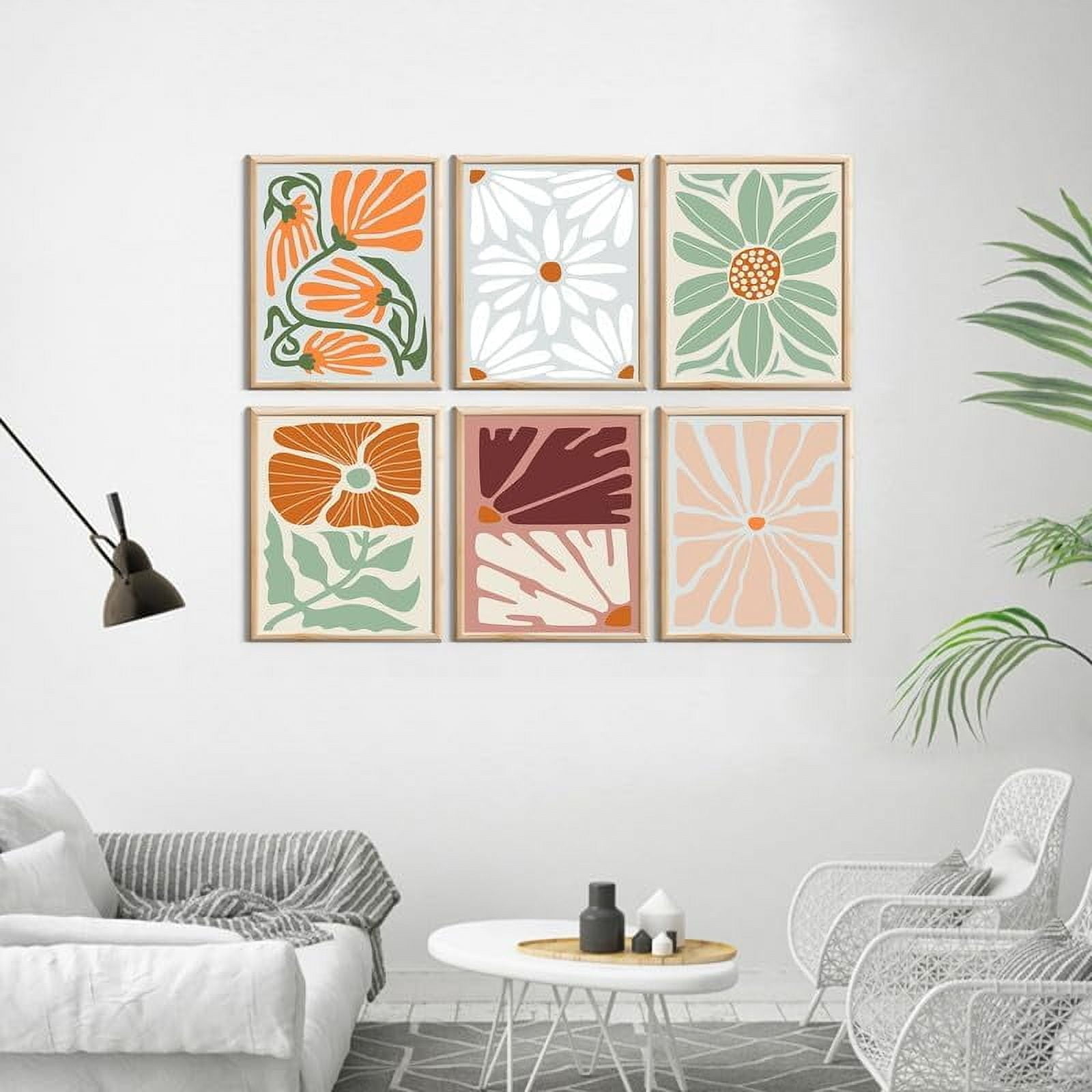 Flower Market Poster,Minimalist Colorful Flower Art Prints,Danish Pastel Room Decor Aesthetic,Flower Wall Decor Gift for Teen Girl''s Dorm Room-8''''x10'''' Unframed