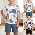thumbnail image 2 of YUEHUA Outfit for Boys Boys Summer Outfit Short Sleeve Graphic Print Shirt With Black Shorts Casual Playwear Two Piece Toddler,Size 8-9 Years, 2 of 10