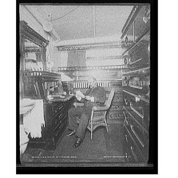 Historic Print, U.S.S. Texas, an officer's room, 18" x 24"