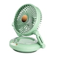 thumbnail image 3 of Ventilador personal Gloria ventilador de escritorio y de pared portátil USB de velocidad ajustable verde, 3 of 9