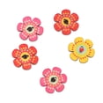 thumbnail image 3 of YINKUU Flower Buttons Retro Rich Styles Vivid Colors Durable Wood Wide Application Craft Buttons for Clothing Bag DIY Random Style, 3 of 21