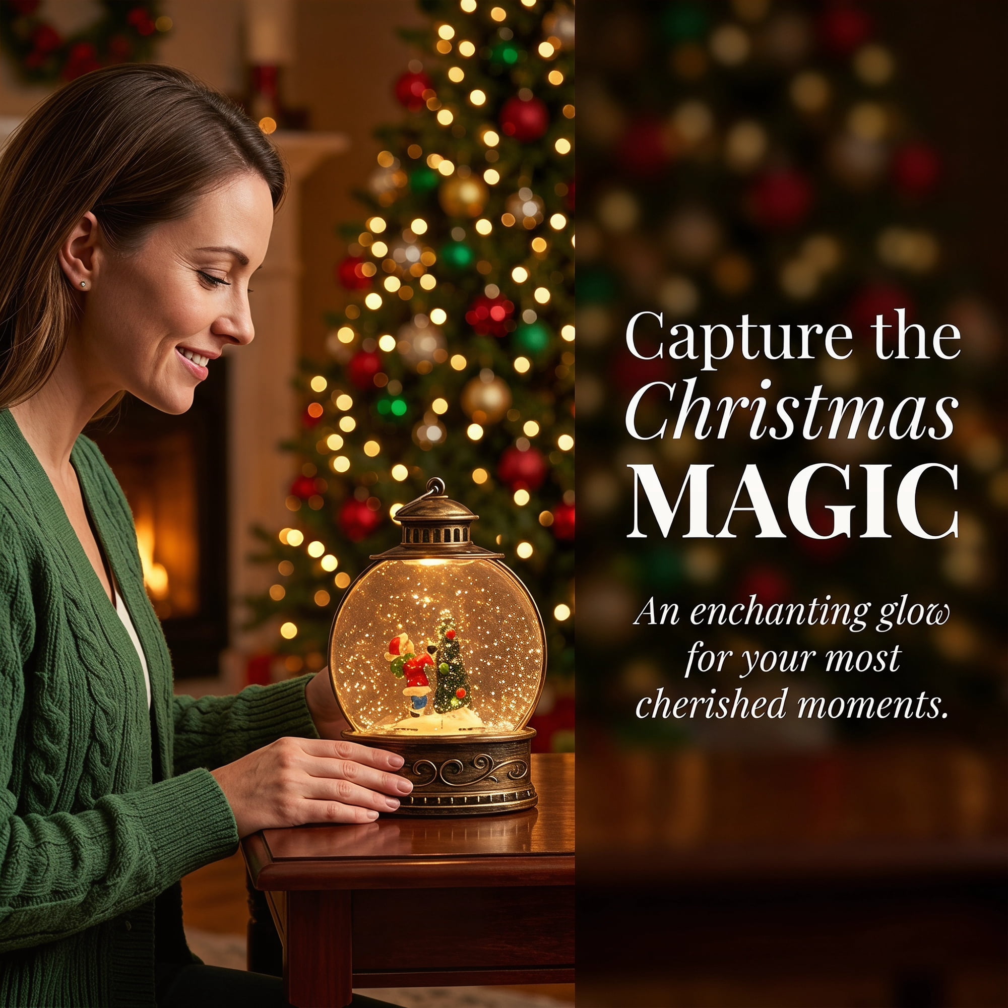 Unique Bargains Light Up Crystal Ball Glitter Lantern Sphere Brown D 3.5" x 1.6" x 5.5"