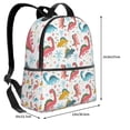 thumbnail image 4 of Zufioo Dinosaur Print Fashion Large Capacity Backpack, Zippered Multi-compartment Travel Work Campus Lightweight Backpack, Unisex, 4 of 5