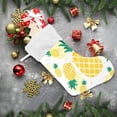 thumbnail image 6 of Coolnut 2PCS Christmas Stocking Tropical Pineapple Dots Xmas Stockings Decoration for Family Holiday Party Ornaments Decor Fireplace, 17.7 x 12 Inch, 6 of 7