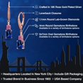 thumbnail image 2 of Gem Stone King 18K Rose Gold Plated Silver Blue Created Sapphire and Pink Moissanite Dangle Earrings for Women with Lab Grown Diamond (5.09 Cttw, Oval 9X7MM), 2 of 6