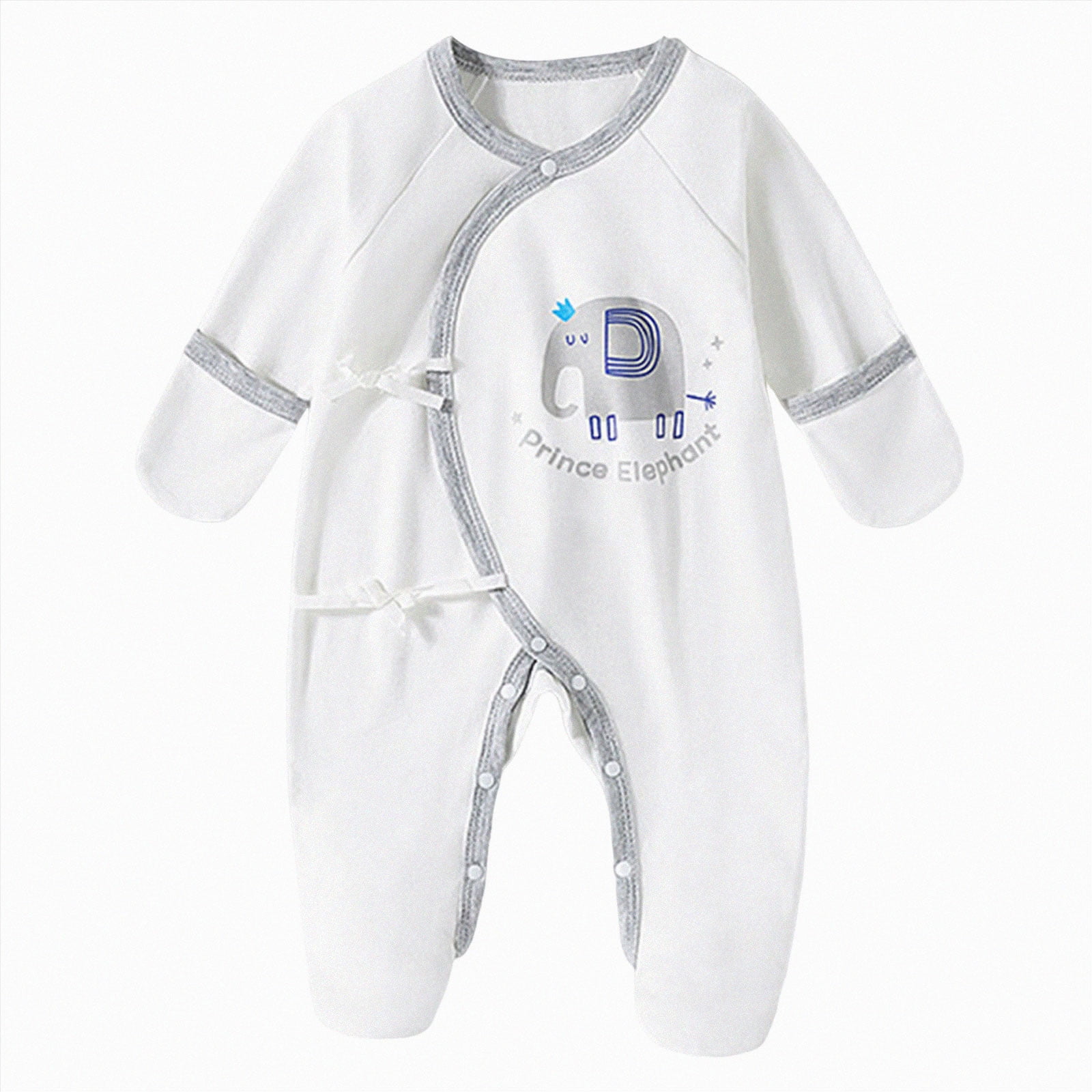 felwors Soft 0-6 Months Unisex Footed Newborn Baby Sleepers Pajamas Romper Boys Girls Long Sleeve