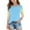 Blue, variant on Children Casual T Shirts Kids Loose Soft Soid Color Block Crew Neck Tunic Tops 3/4 Sleeve Tees Spring Fall Blouses for 4-15 Years(Beige,13 Years)