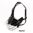 thumbnail image 4 of Dog Muzzle Adjustable Robust Pvc/Metal Wire Basket for Large and Very Large Dogs with Leather Straps Breathable, Training, 2XLBlack, 4 of 4