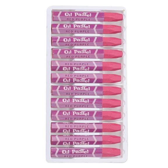 Uxcell Fuchsia Purple Oil Pastels, 24Pcs Soft Oil Crayons Vibrant Creamy Pastels Stick Art Supplies for Painting Drawing