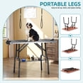 thumbnail image 2 of ModFusion 42" Adjustable Dog Grooming Table with Anti-Slip, Storage Tray, Haunch Holder, Portable Trimming Station, Large Small Cat, Tool Organizer, Home, Black, 2 of 10