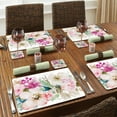 thumbnail image 5 of Cala Home "Fragrant Spring" 4 Pack Decorative Hardboard Cork Back Tabletop Placemats, 5 of 7