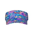 thumbnail image 3 of Balery Colorful Mushrooms Sport Wear Athletic Visor Sun Sports Visor Hat Visor Adjustable Cap for Women and Men (One Size), 3 of 8