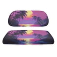 thumbnail image 2 of Pzuqiu Vaporwave Tropical Sunset Golf Cart Seat Cover Set - 2-Piece Stretchable Protector with Palm Tree Beach Design | Breathable, Washable for EZGO, Club Car & Yamaha, 2 of 9