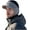 Black, variant on Windproof Thermal Cap with Visor, Heat Trap Beanie Hat with Ear Flaps That Ends Thermal Gapping for Men