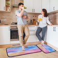 thumbnail image 6 of 2-Piece Kitchen Rugs Set Non-Slip Mats Carpet Floor for Kitchen, Bathroom (19.7"x27.6" & 19.7"x47.2") Tie-dye Clouds Pattern, 6 of 7