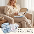 thumbnail image 5 of Garronmavis Blue Cross Bible Covers for Women with Zippered Pocket Bible Cover Carrier Carrying Organizer Bag Quilted Bible Cover Large Size Study Bible Carrier, 5 of 7