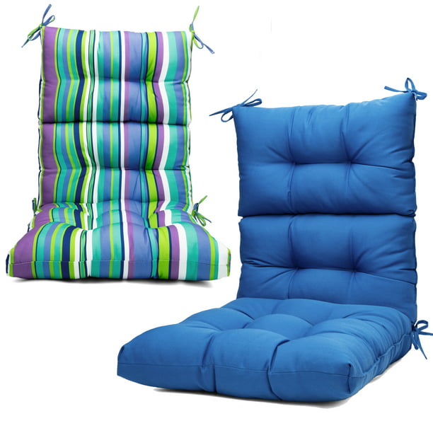 2pcs Solid Outdoor Chair Cushion High, High Back Outdoor Cushions
