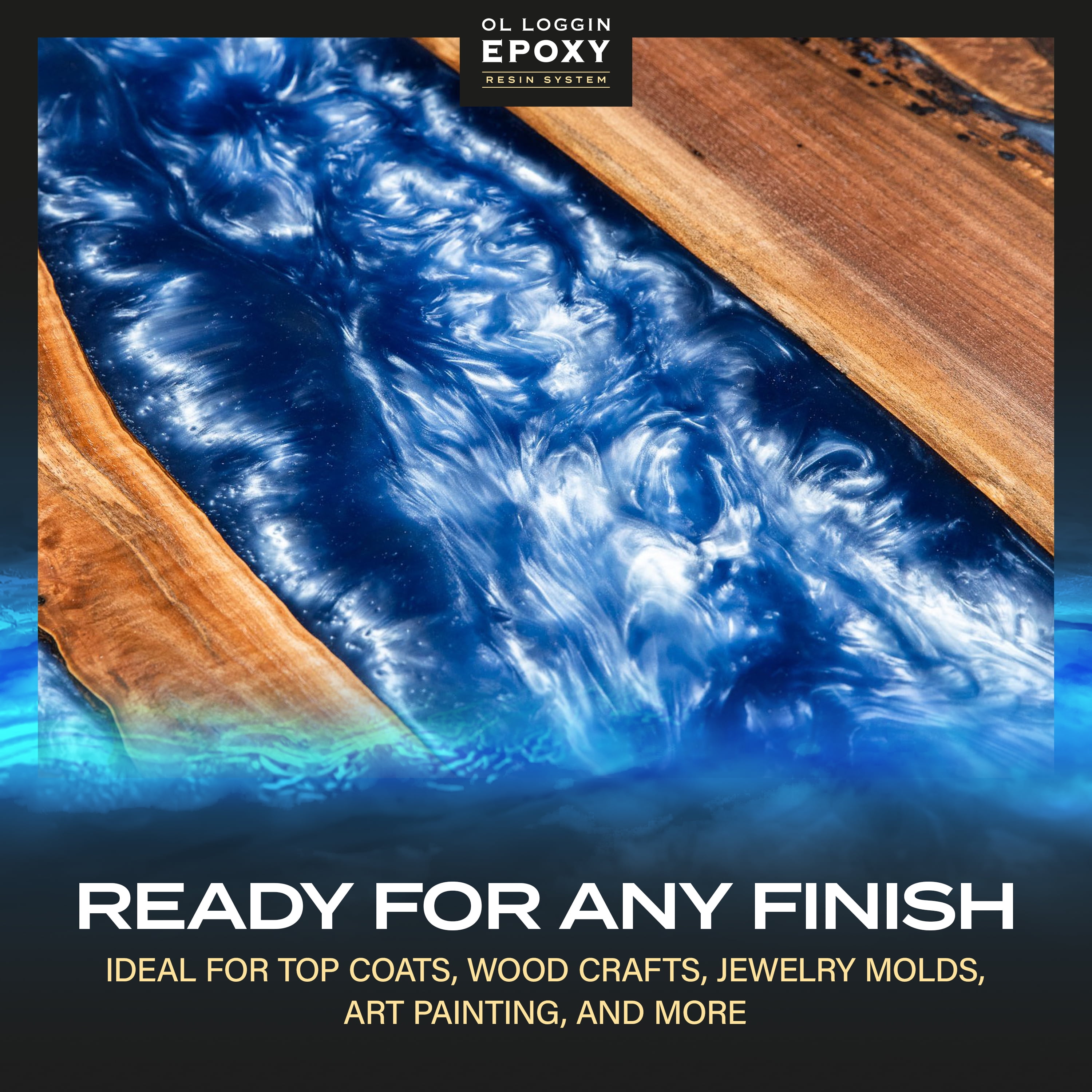 Ol Loggin Epoxy Resin Art Starter Kit, 64 oz. - VOC-Free, Food Safe