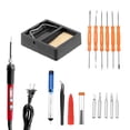 thumbnail image 1 of Riwesomey Soldador eléctrico SL103 con 5 puntas de soldador, Kit de soldador con bolsa de almacenamiento de lona para reparación de placa de circuito Herramientas y ferretería No.2 Riwesomey TO005684-02, 1 of 6