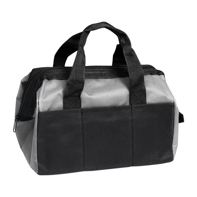 Unique Bargains Tool Bag 12 Inch Oxford Waterproof Tool Tote with 6 Pockets Gray